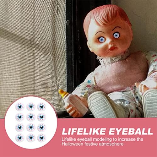 Kisangel Bira Pong 24 adet Göz Küresi Topları Plastik Cadılar Bayramı Yarım Göz Küresi Korkunç Gözler Cadılar Bayramı