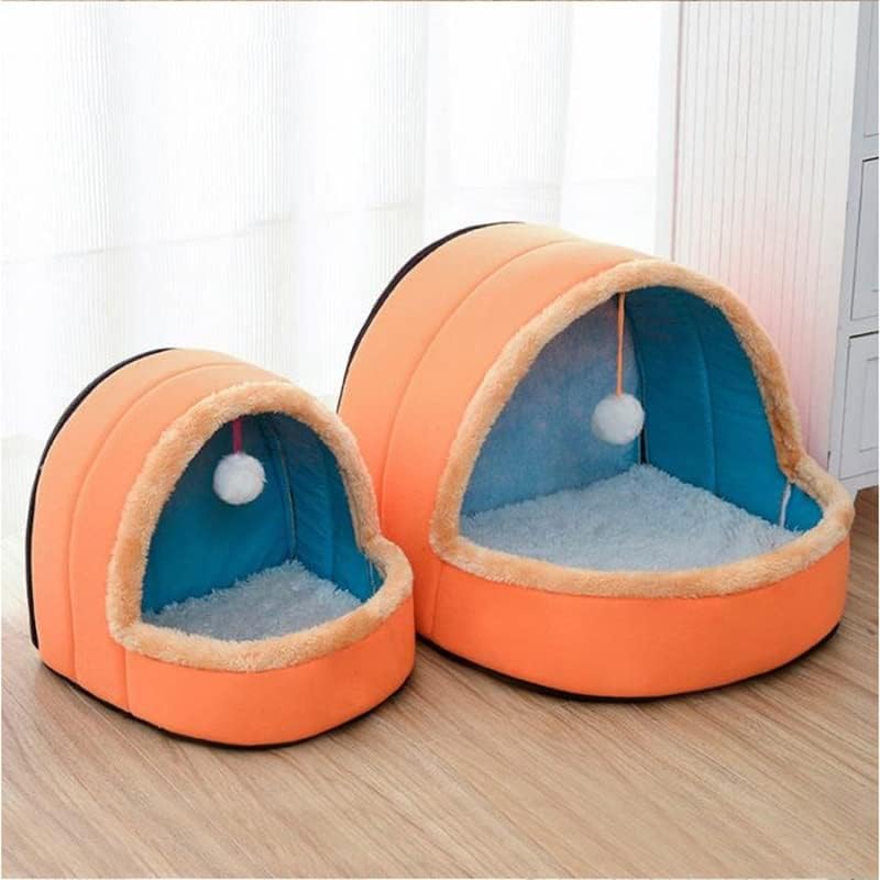 N / A Pet kedi köpek yatağı Köpek Evi Oyuncak Top ile Sıcak Yumuşak evcil hayvan yastığı Köpek Kulübesi Kedi Kale