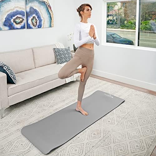 ProsourceFit Ekstra Kalın Yoga Pilates egzersiz matı, Ev için Yastıklı Egzersiz matı, Erkekler ve Kadınlar için Yudumsuz