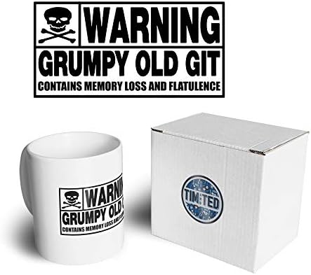 Uyarı, Huysuz Eski Git Kupa Yenilik Sloganı Şaka Doğum Günü Baba Dede Kahve Çay Bardağı Beyaz 11 OZ
