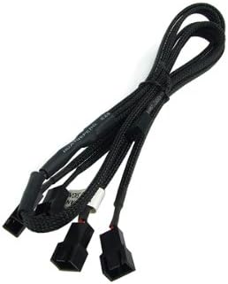 Phobya 3-Pin x 4 Fan kablo ayırıcı (Siyah)