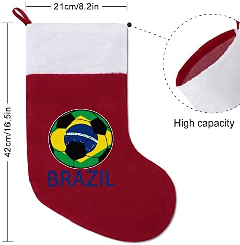 Brezilya Futbol Noel Çorap Çorap peluş Şömine Asılı Noel ağacı Ev Dekorasyonu için