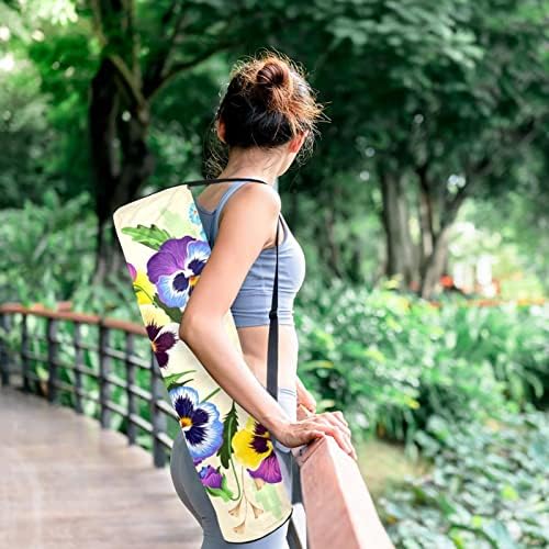 RATGDN Yoga Mat Çantası, Phalaenopsis Orkide egzersiz Yoga matı Taşıyıcı Tam Zip Yoga Mat Taşıma Çantası için Ayarlanabilir