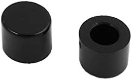 Yeni Lon0167 10 Adet Yuvarlak Şekilli Dokunsal Düğme Kapakları Koruyucu Siyah 6x6mm İnceliğini Anahtarı (10 Adet