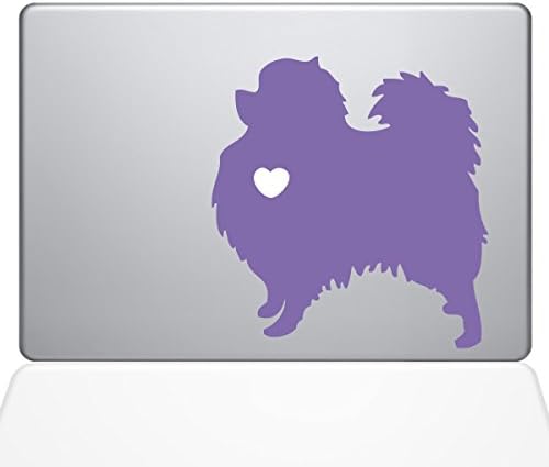 Çıkartma Gurusu Pomeranian Çıkartmamı Seviyorum Vinil Çıkartma, 13 MacBook Pro ( ve Daha Yeni Modeller), Lavanta