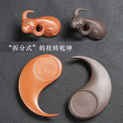 XIALON 10.5 cm El Yapımı Sığır Heykeli Çay Hayvan Süslemeleri Çay Oyun Çay Töreni Kung Fu çay seti