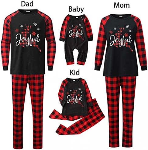 XBKPLO Aile Yılbaşı Pijama Setleri, Noel Pijama Aile Ve Köpek Eşleştirme Noel Pijama Aile Loungewear Out