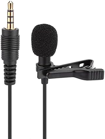Agatıge Kablolu Yaka Mikrofonu, 3.5 mm Jack Klip Yaka Mini Mikrofon Eller Serbest Kondenser Mikrofon Kayıt Şarkı