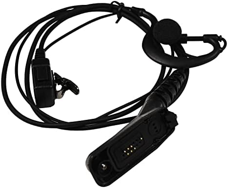 HQRP 2-Pack G Şekli Kulaklık Kulaklık PTT Mikrofon ile Uyumlu Motorola APX4000, APX6000, APX6000XE + HQRP Güneş Ölçer