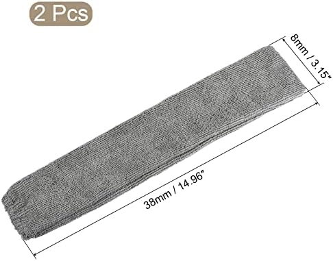 MECCANİXİTY Temizleme Silgi Mikrofiber Yedek Pedleri 38x8cm Yıkanabilir Kullanımlık Boşluk Fırça Bezi, gri 2'li paket