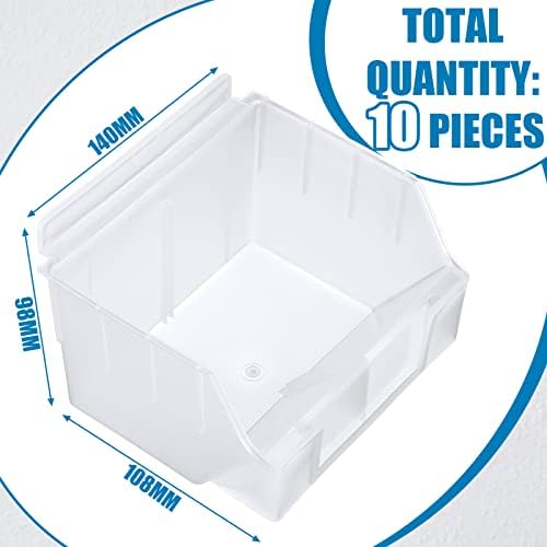 Plastik Slatwall eşya kutuları Şeffaf Asılı İstifleme Kapları PVC Slatwall için Küçük İstiflenebilir eşya kutuları