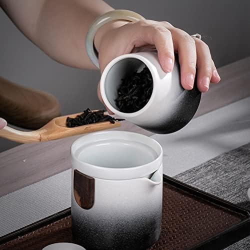 WİONC Çin Kung Fu Seyahat çay seti Seramik Taşınabilir Demlik Porselen Çay Seti Gaiwan çay fincanları Çay Töreni
