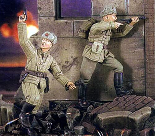 1/35 İKINCI dünya savaşı Sovyet Askerleri Reçine Şekil Kiti Minyatür Reçine Parçaları (2 Kişi,) / / IK7j-2 (Demonte
