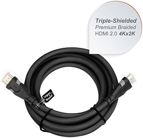 SIIG Legacy & Beyond Serisi Premium Örgülü Yüksek Hızlı HDMI 2.0 Ethernet Kablosu 4K @ 60HZ Siyah Renk-3M