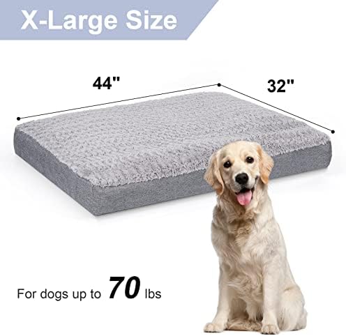 Sivomens köpek yatağı, Yıkanabilir köpek yatağı s Büyük Köpekler için-70lbs'ye kadar, Kaymaz Alt Pet Yatak Çıkarılabilir