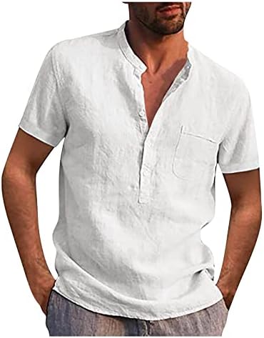 OİOLOYJM Kısa kollu tatil T-Shirt Erkek okul Derin V Boyun Slim Fit gömlek düğmeleri ile zarif hafif ince katı