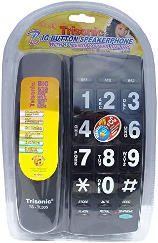 Çok Sayıda Telefon Hoparlörü Büyük Düğme Telefon Hattı Siyah Ekran Kablolu Yeni !!