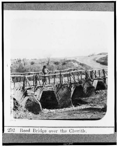 Tarihselfindings Fotoğraf: Reed Köprüsü, Cherith Nehri, Güney Orta Filistin, Yaya Köprüsü, 1900-1934