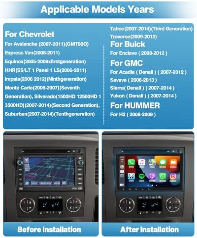 2G + 32G Apple Carplay Android Oto Araba Radyo GMC Sierra Chevy Silverado Yukon Chevrolet Buick için Android 11 Stereo