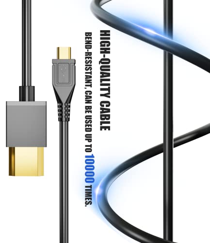 SNLLMZI HDMI mikro USB Kablosu, 1.5 M/ 5ft HDMI Erkek mikro USB Erkek Veri şarj kablosu Dönüştürücü Bağlantı Kablosu-5pin
