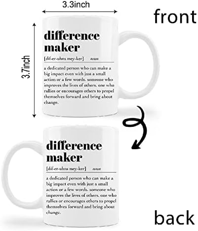 HOICT İlham Alıntı Fark Yapıcı Çözünürlüklü 11oz Kahve Kupa, Takdir Hediyeler İş Arkadaşları için, ofis hediyeleri