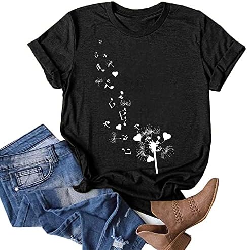 Kadın Yaz Sonbahar T Shirt Kısa Kollu 2023 Giyim Moda Crewneck Grafik Gevşek Fit Üst T Shirt Kızlar için P2 P2