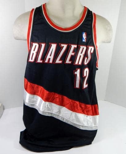 2003-04 Portland Trail Blazers Scott Padgett 12 Oyunu Yayınlandı Siyah Forma 52 4-NBA Oyunu Kullanıldı