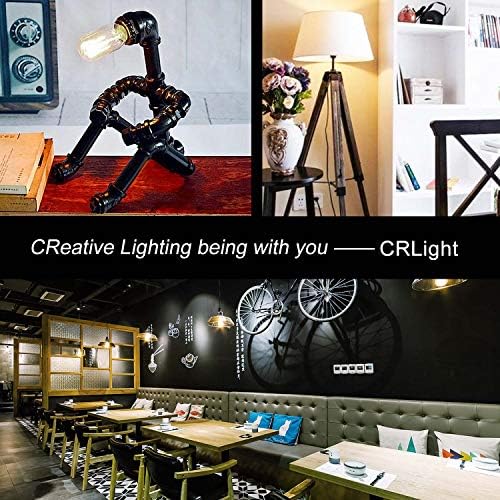 CRLight 8 W LED Tübüler Ampul 3000 K Yumuşak Beyaz, 80 W Eşdeğer 800 Lümen, E26 Orta Taban Antika Edison Tarzı T14