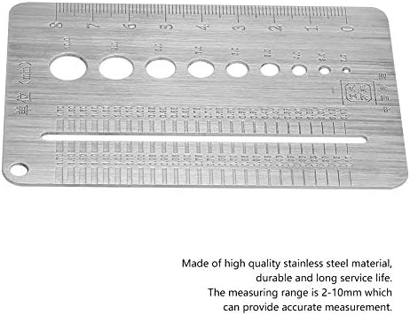 2-10mm Vida Kontrol Göstergesi Çelik Vida Kontrol Paslanmaz Çelik Vida Göstergesi Plaka Cıvata Çapı ölçüm cetveli