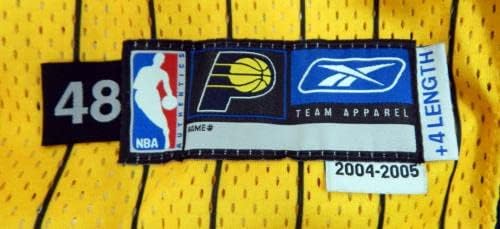 2004-05 Indiana Pacers Boş Maç Yayınlandı Sarı Forma 48 273-NBA Maçı Kullanıldı