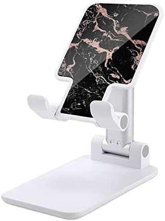 Gül Altın Folyo Siyah Mermer Ayarlanabilir Cep telefon standı Katlanabilir Taşınabilir Tablet Tutucu Ofis Seyahat