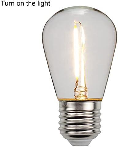 1 W LED dize ışık E26 sıcak beyaz 2700 K S14 Marquee mum ışığı lambası LED Filament ampul 10 W akkor eşdeğer temizle
