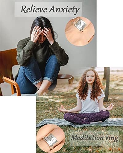 yomlry Spinner Yüzük Kadınlar için Meditasyon Yüzük Anksiyete Yüzük Karahindiba Çiçek Spinner Yüzük Boho Başparmak
