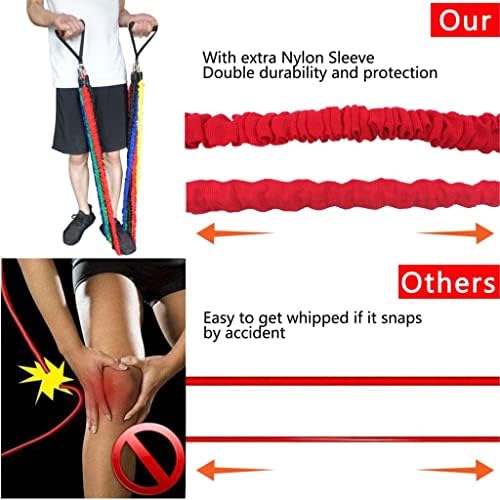 WALNUTA 100-150LB Tüp Direnç Bantları Seti Koruyucu Naylon Kollu Spor elastik bantlar Ev Eğitimi için Egzersiz Ekipmanları