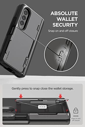 VRS tasarım Terra Guard Modern GO S Galaxy Z Fold 4 5G (2022), S Kalem Bölmeli Premium Modern Temiz Stil Menteşe