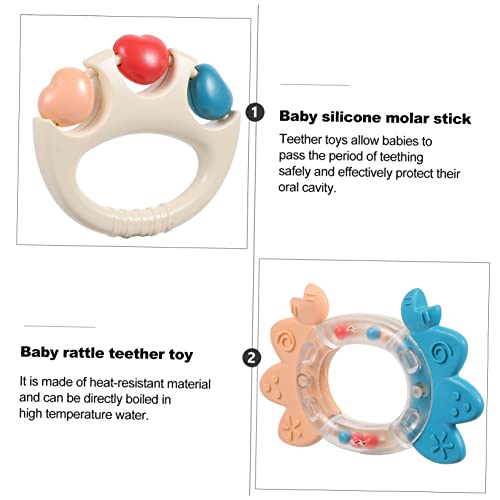 Toyvıan 8 adet Boilable Çıngırak Eğitici Oyuncaklar diş çıkartma oyuncakları Bebek Çıngıraklar Bebek çiğneme oyuncağı