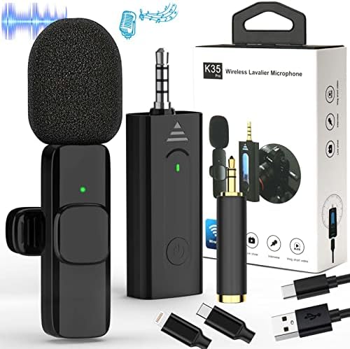 BABORUI Kablosuz Yaka Mikrofonu için iPhone, iPad, Android, Kamera, Mini Yaka Mikrofonu için Video Kayıt, 2 Modları