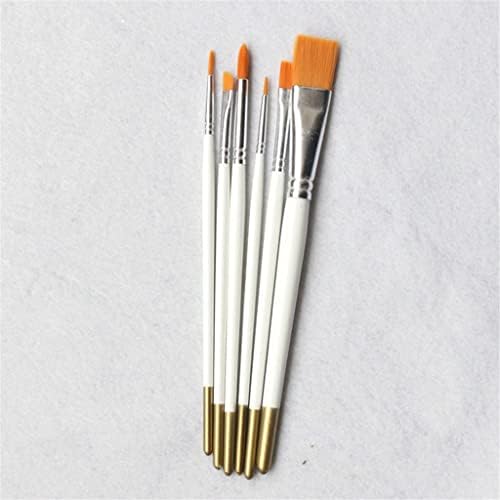 LİRUXUN 6 Adet boya fırçası Seti Naylon Saç Akrilik Suluboya Yağ Fırçaları Okul Sanat Malzemeleri için Boya Fırçası