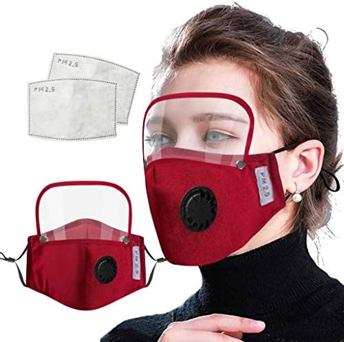 Yoyorule Yetişkinler Yıkanabilir Kullanımlık Yüz Bandanalar Filtre Ve Çıkarılabilir Göz Kalkanı Yüz Sağlık Koruma