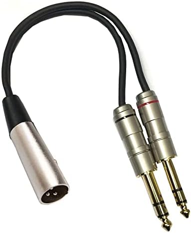 Stüdyo Z XLR 6 Y Splitter Kablosu Altın İpuçları, 3 Pin Dengeli XLR Dişi Çift 1/4 Yama veya Erkek Çift 1/4 Y Kablosu