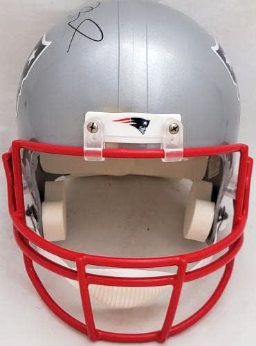 Tom Brady İmzalı New England Patriots Gümüş Tam Boy Kopya Kask Tristar Holo 7714688 - İmzalı NFL Kaskları