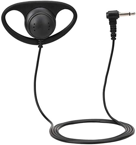 D Şekilli Kulaklık, D Tipi 3.5 mm Tek Dinleme Kulaklık Asmak Kulaklık İki Yönlü Telsiz Mikrofon