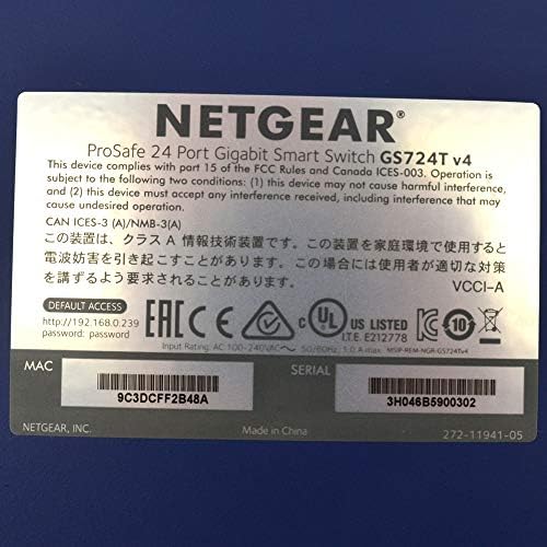 NETGEAR NETGEAR ProSafe GS724Tv4-Switch-L2 + - yönetilen - 24 x 10/100/1000 + 2 x Gigabit SFP - masaüstü, rafa monte