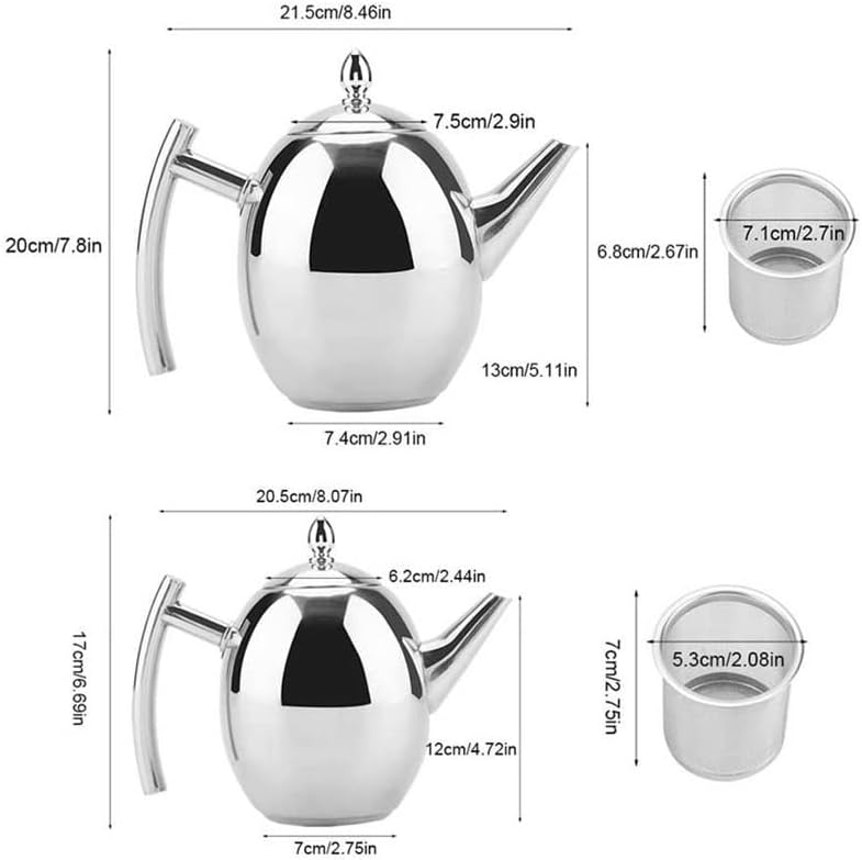 UXZDX Paslanmaz çelik demlik Ev Cafe demlik kahve su ısıtıcısı içecek kabı çıkarılabilir örgü Filtre Teaware (Renk